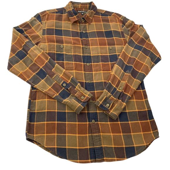 Bundle of 2 J. Crew Mercantile Mens Flannel Shirts Plaid Medium Cabincore Preppy - Picture 2 of 15